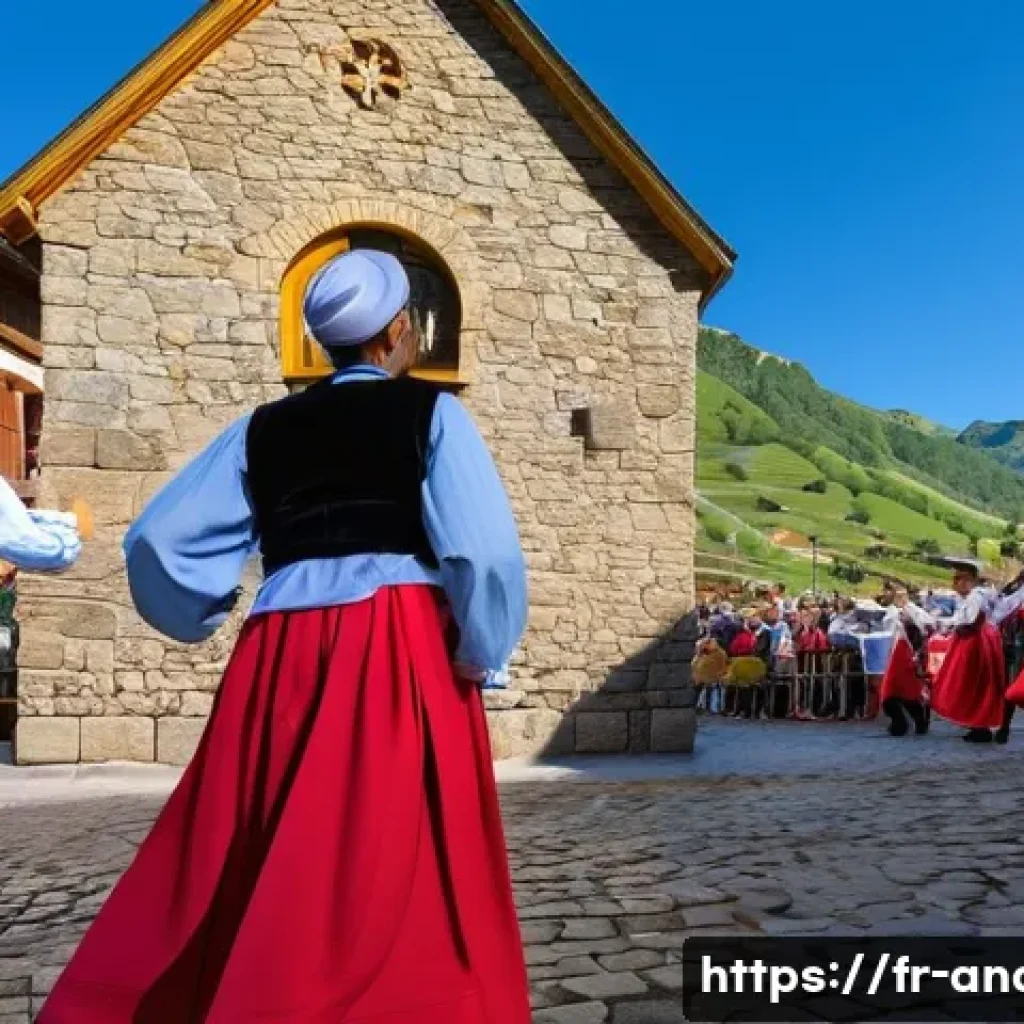 안도라 사람들의 성향과 민족성 - **"A vibrant Andorran national festival scene in a picturesque old mountain village, with diverse gr...