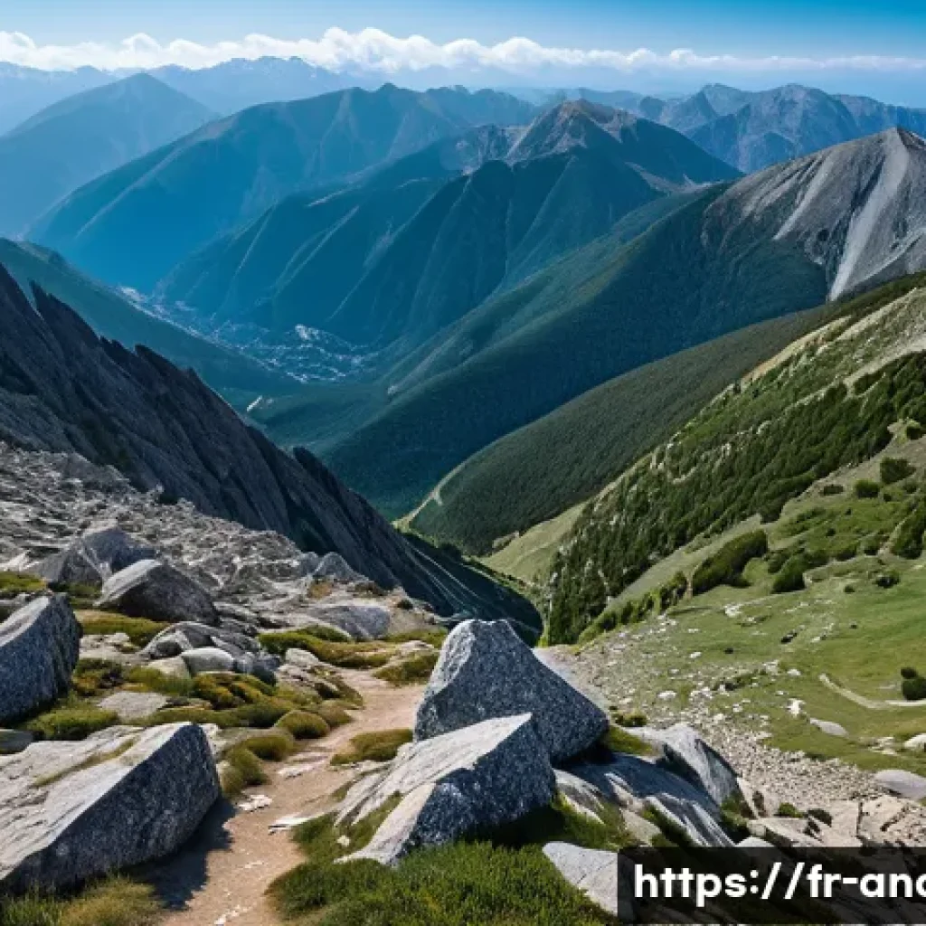 안도라에서의 국립공원 및 자연경관 - A breathtaking panoramic view from the summit of Pic de Coma Pedrosa, showcasing rugged mountain pea...