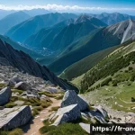 Home 22 안도라에서의 국립공원 및 자연경관 - A breathtaking panoramic view from the summit of Pic de Coma Pedrosa, showcasing rugged mountain pea...