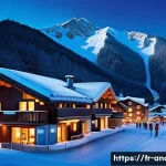 Home 21 안도라 팔아르칼리스 스키 리조트 - A panoramic winter mountain ski resort scene showcasing diverse ski slopes suitable for all levels: ...