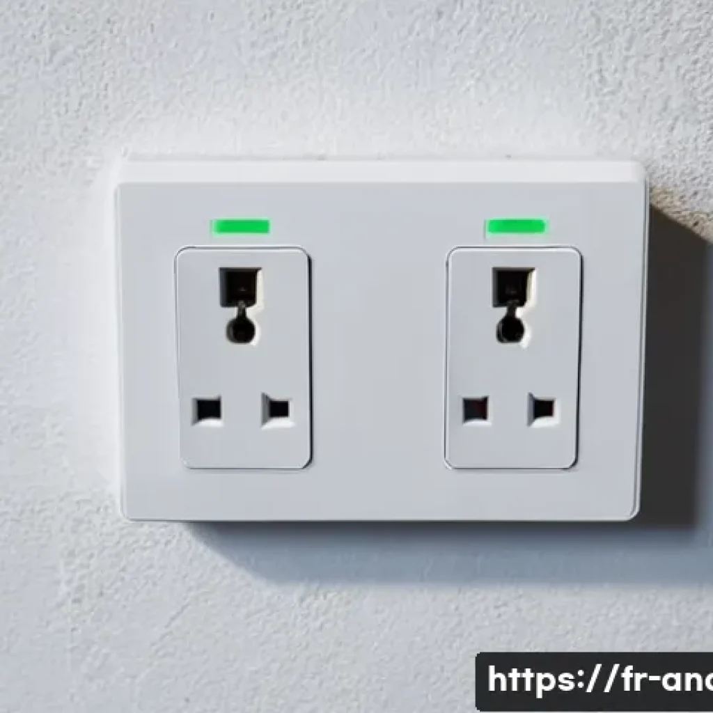 안도라의 전기 콘센트 및 전압 - A detailed close-up of European type C and type F electrical outlets commonly found in Andorra, show...
