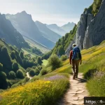 Home 19 안도라에서의 혼자 여행하기 좋은 곳 - A solitary hiker walking along a well-marked trail in the Parc naturel de Sorteny, surrounded by vib...